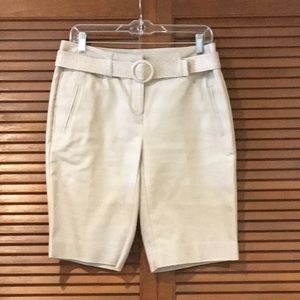 Dana Buchman Flat Front Bermuda Shorts with belt